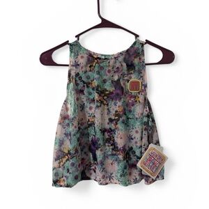 Vander Jacket Womens S/M approx Floral Sleeveless Mesh Singlet Running Top NWT